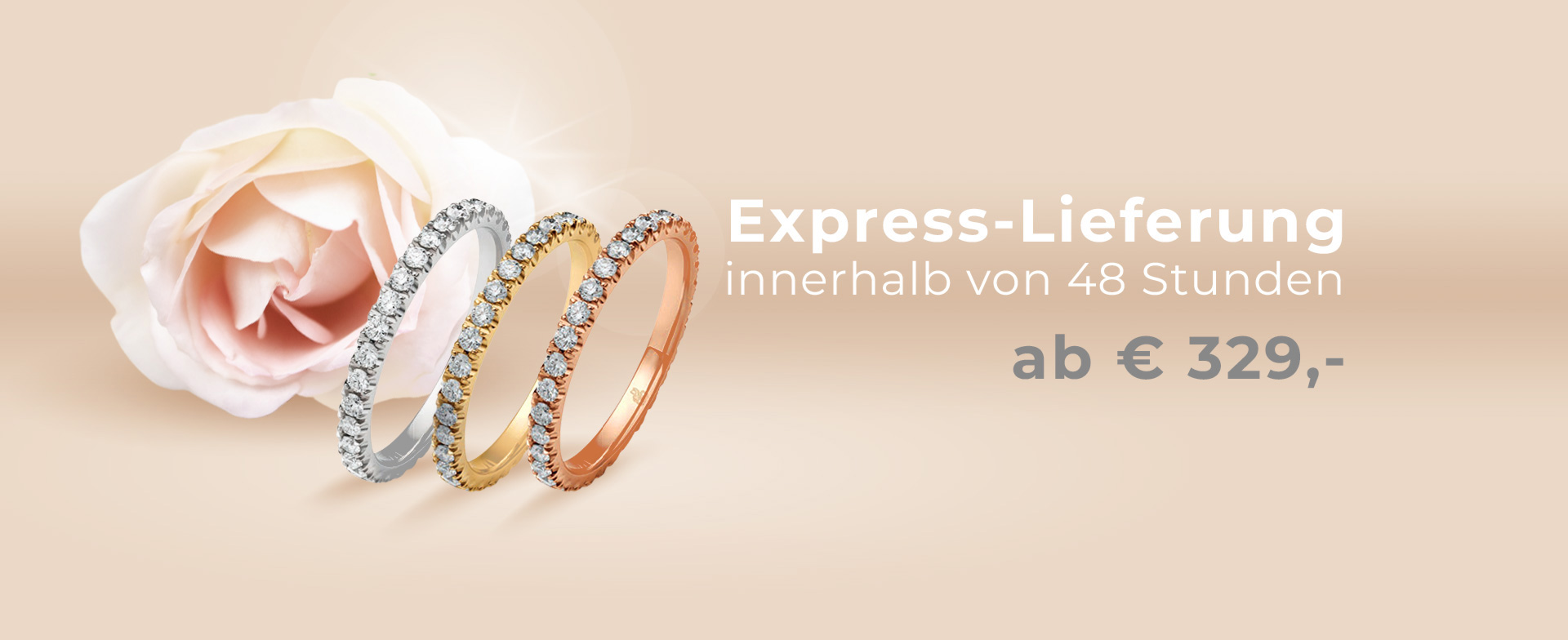 Express-Lieferung - Verlobungsring innerhalb von 48 Stunden geliefert!